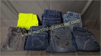 Group Of Small Girls Jeans