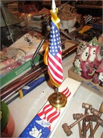 2 Desk Flags in Boxes - Vintage