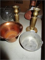 Brass Candlesticks, Incense Burner & More