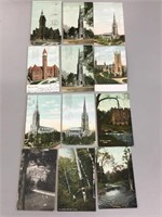 Lot of 13 various Toronto Church postcards.