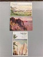 Three Scarborough Bluffs, Toronto postcards.