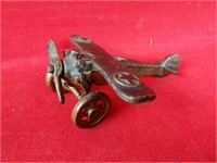 Vintage Cast Iron Reproduction Airplane