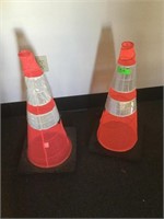 SET OF TWO COLLAPSIBLE TRAFFIC CONES