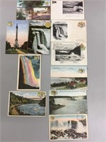 A lot of 11 Niagara Falls postcards.