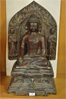 Large bronze figure of Buddha Shakyamuni