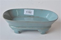 Chinese Ru style glazed oval shaped bowl,