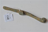 Gilt bronze archaic style belt hook