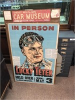 Lucky Teter Framed Poster ca. 1950's