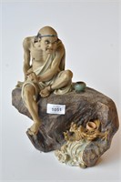 Glazed pottery figure of a Luohan