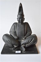 Bronze Japanese figure of a seated official