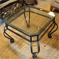 La Forge style wrought iron coffee table,