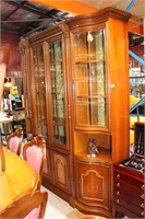 European styled hardwood display cabinet,