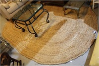 Good weave certified sisal oval floor rug, 290cm x