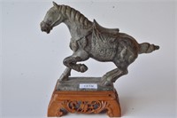 Russet jade carving of a caparisoned horse