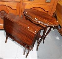 2 x earlier mahogany occasional tables,