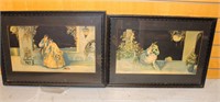 2 vintage Marygold prints, 'Tryst at Carnival