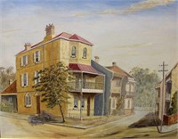 S. Middleton, 'Corner House', oil on board,