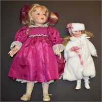 2 Porcelain Dolls 24" by Marie Osmond & Christabel