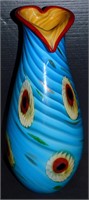 Blue Murano Millefiori Venetian Art Glass Vase