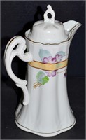 Nippon Chocolate Pitcher/Pot with Painted Flowers
