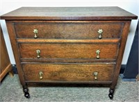Vintage 3 Drawer Chest on Casters