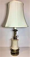 Brass & Ceramic Table Lamp with Shade