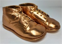 Pair of Copper Dipped Baby Shoes