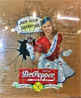 Vintage Dr. Pepper Window Advertisement