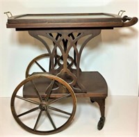 Rolling Tea Cart with Detachable Tray Top