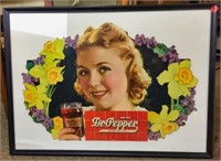 Vintage Framed Dr. Pepper Print