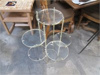 Retro Round Muti Tier Plant Stand Table