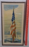 Framed Sentinel of Freedom flag print