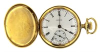14kt Gold Chronos 11 Jewel Hunter Pocket Watch