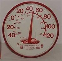 Car dealer advertising thermometer