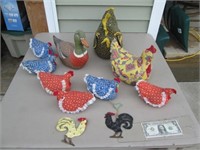 Fabric Chickens & A Duck