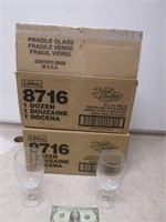 Lot of 24 Footed Iced Tea Glasses in Boxes -