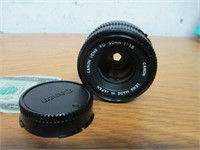 Canon FD 50mm 1:1.8 Lens w/ Rear Cap -