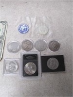 8 Ike Eisenhower Dollars - 1971-S Unc Silver
