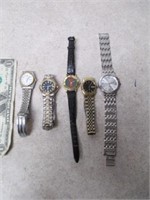 5 Watch Lot - All Ticking - Seiko, Citizen Quartz