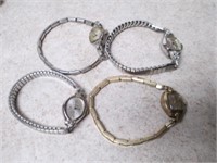 4 Vintage Watches - 2 Bulova, Clinton 17 Jewels,
