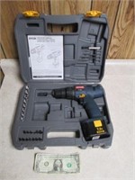 Ryobi 7.2V Drill in Case w/ Manual & Bits - No