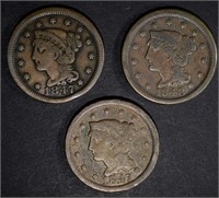 LOT OF 3 LARGE CENTS: