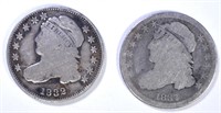 1837 AG & 1832 FINE CAPPED BUST DIMES