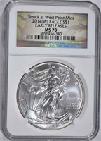 2014(W) AMERICAN SILVER EAGLE NGC MS 70
