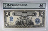 1899 $2 SILVER CERTIFICATE  PMG 30  MULE