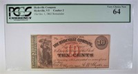 1862 TEN CENTS HYDEVILLE COMPANY, VT