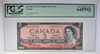 1954 $2 CANADA STAR REPLACEMENT NOTE