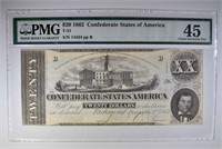 1862 $20 CONFEDERATE STATES OF AMERICA