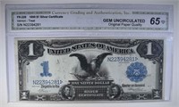 1899 $1 SILVER CERTIFICATE  CGA GEM UNC-OPQ