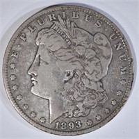 1893-O MORGAN DOLLAR  VF